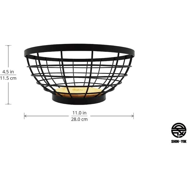 Compact Folding Wooden Fruit Bowl for Space-Saving Kitchen and Living Room Storage