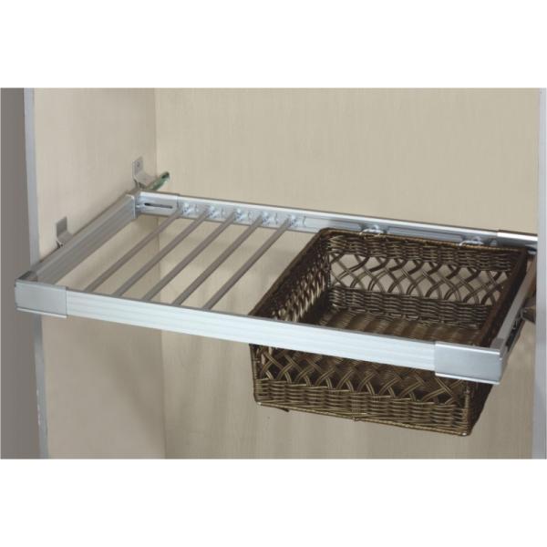 MR019   Wardrobe Multifunctional Rack:Push-pull Cany Basket Rack
