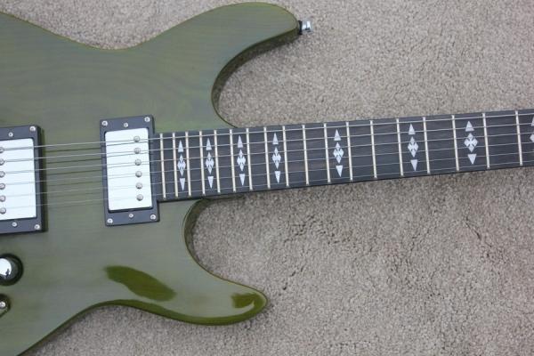 2017 LAVISH new style Grass green FMS custom Solid ELM electric guitar fingerboard ebony Free shipping Factory direct sa