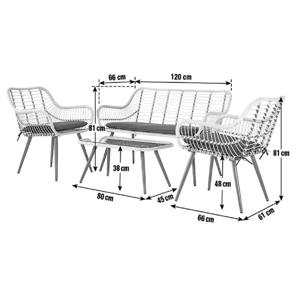 Transform Your Garden with AJUNION 4 Piece All Weather Wicker Outdoor Furniture Set