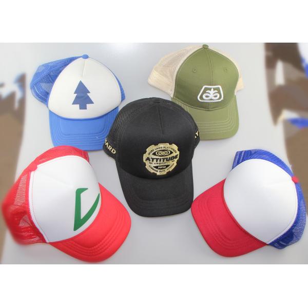 5 - Panel Foam Woven Label Snapback Trucker Cap For Protecting From Sun