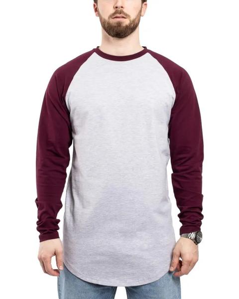                  Baseball Long Sleeve T-Shirt Basic Raglan Sleeve of The Oversize Fashion Men′s Long Sleeve T-Shirt L/S             
