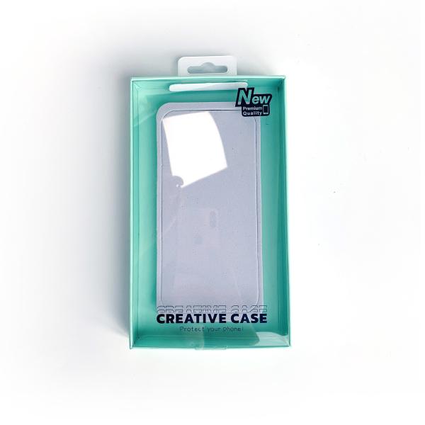 Low MOQ Retail Blister Plastic Box Phone Case Packaging boxes with hook PVC Clear Windows for IPhone