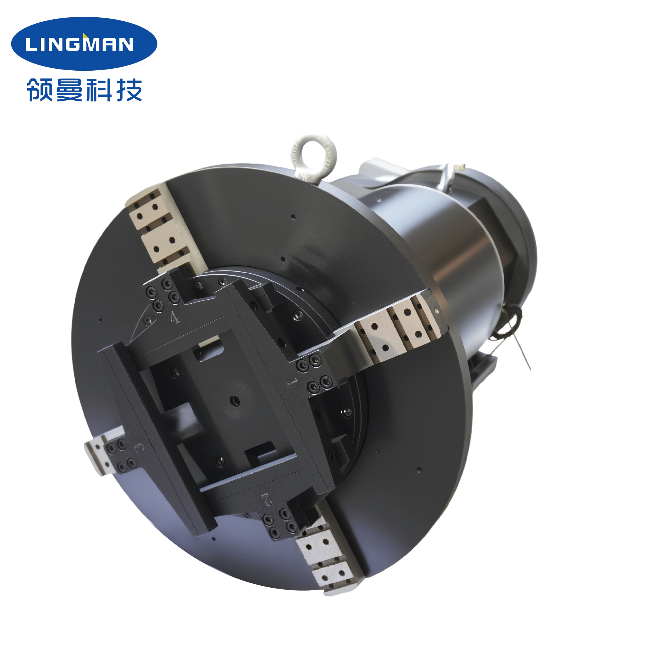 Stainless Steel Four-jaw Double-action Hollow Laser Chuck with 120mm Claw Stroke for CNC Lathe Processing