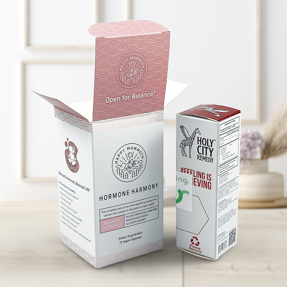 Экологически чистые упаковочные коробки CBD с индивидуальными формами
