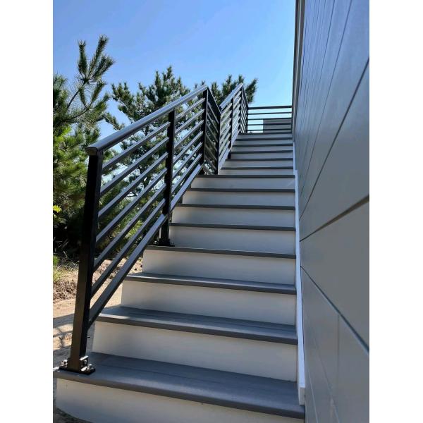Flooring Mounted Customizable Aluminum U Channel Glass Railing for Frameless Design