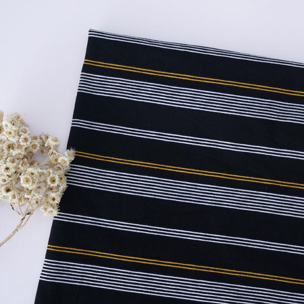 Healthy And Soft  Good Texture Cotton ​Striped Material Fabric For T-Shirt