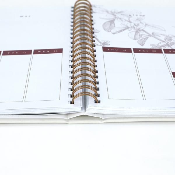 Customized A5 Hardcover Notebook Printing Daily Weekly Journal Budget Planner Notebook