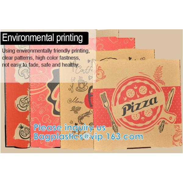 Food Grade Flute Corrugated Custom Printed Size Caja Para Pizza Design Cardboard Carton Pizza Box