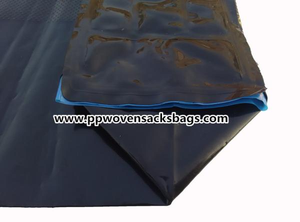 Black PE Plastic Valve Sealed Bags for Packing Activated Carbon / 25kg Valve PE Sacks