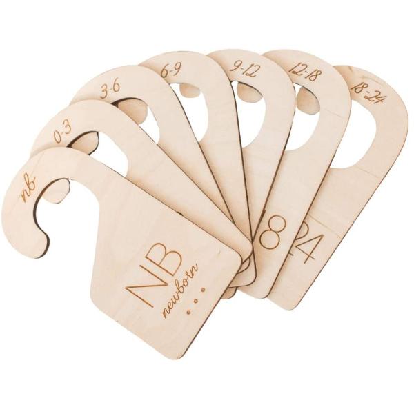 Carte d'anniversaire de bébé en bois Carte d'anniversaire de bébé en bois Diviseurs de placard de bébé Cadeaux de maternelle pour les nouveau-nés