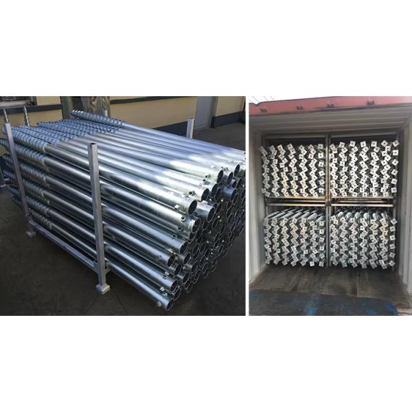 Lightweight Hot Dip Galvanized Steel Screw Anchors Steel Solar Energy System