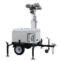 Torres de iluminación LED diesel con mástil eléctrico de 8 m para iluminación de emergencia de rescate