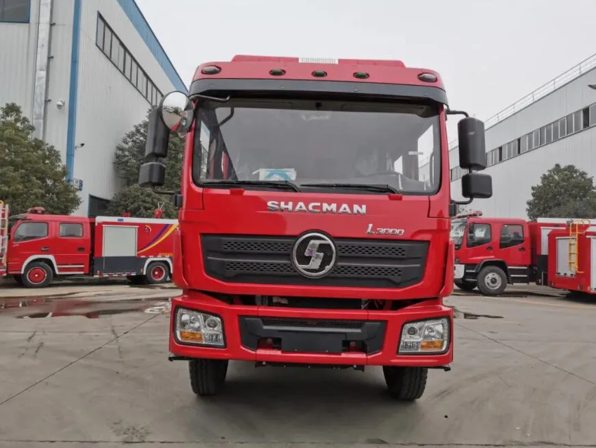 Shacman L3000 4X2 10000L Water Tank Fire Truck , Carbon Steel Foam Fire Truck