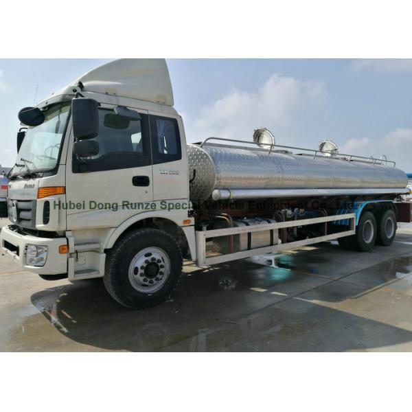 FOTON Polished Stainless Steel Tanker Trucks 18000liters for Drinking Water , Liquid Food ,oil