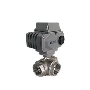 SS Thread Connection Electric Control Valve Industrial 3 Way Electric Ball Valve