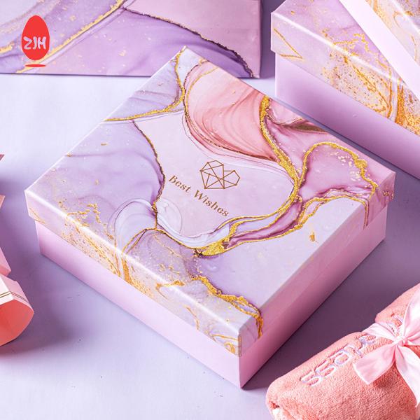 Pink Stain Cardboard Gift Packaging Box