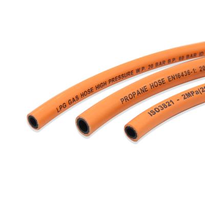 EN16436 5/16 NBR Material Orange Rubber LPG Gas Pipe High Pressure