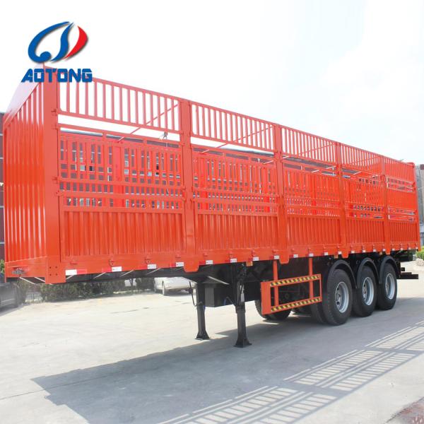 Высокая полезная нагрузка Aotong Гидравлическая система рулевой рампы низкая кровать полуприцеп грузовик 9м 13м