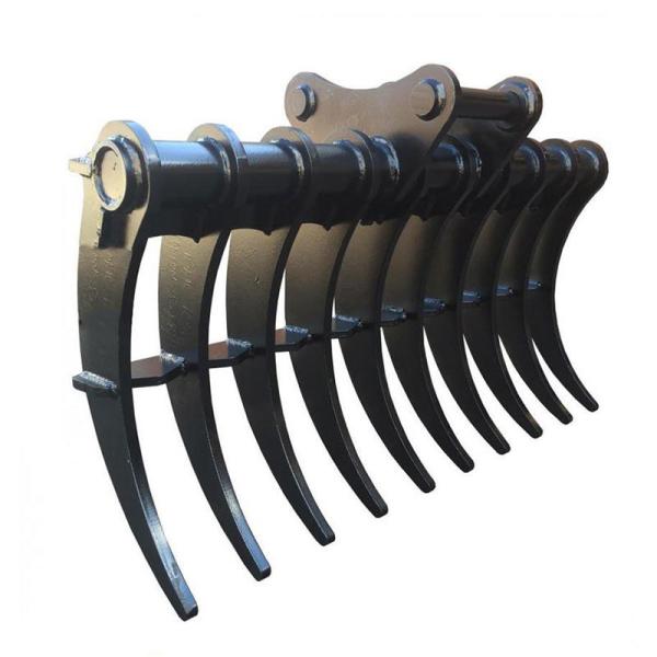 Customized excavator rake 3ton excavator brush rake excavator rake riddle bucket excavator ground clearing rake