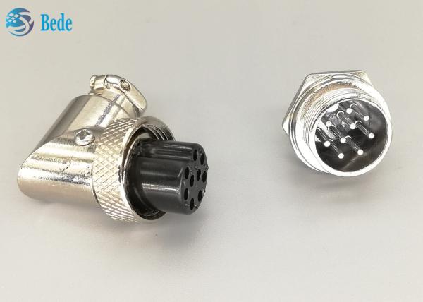 Goupilles de la prise G×16 9 de connecteur d'aviation masculines et ensembles femelles L type prise plaquée argentée