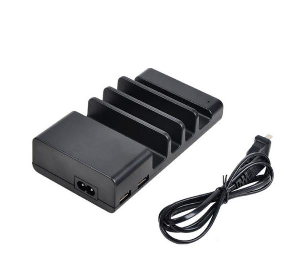 60W 4 Port Desktop Rapid USB Wall Charger / Tablet Charging Station For School
