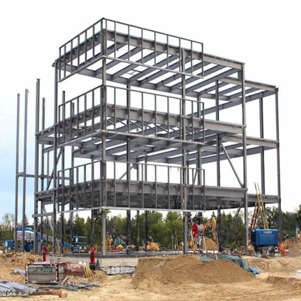 Welded H Steel Prefabricated Warehouse Building , Prefab Steel Structure Building Construction