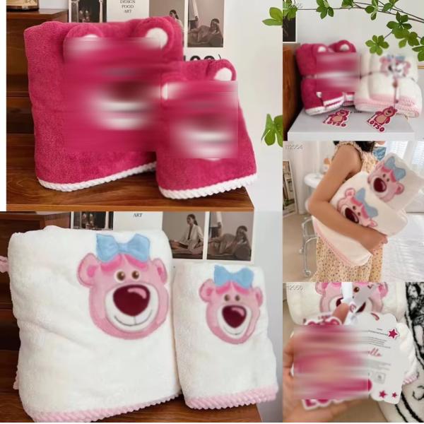 Супер сильное поглощение воды Домашнее детское полотенце для ванны Коралловый бархатный набор с мультипликационным узором