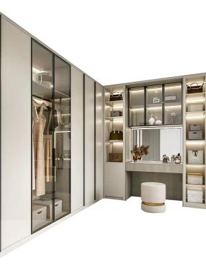 MDF Wooden 6x6 Walk In Closet Wardrobe Units Double Door