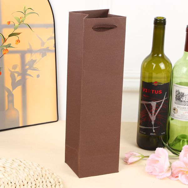 Premium Kraft Wine Gift Bags Thickened Paper Carrying Sleeves for Bottles Umbrellas Thermoses Reinforced Handles