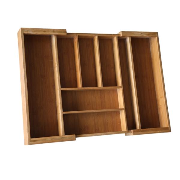 Eco-friendly Bamboo Expandable Drawer Divider Cutlery Tray