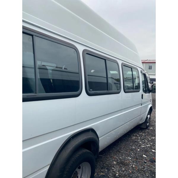 El EURO usado IV de Mini Bus alto tejado Front Engine 6 de 17 asientos mide la mano de segundo de la ventana de desplazamiento Ford Tansit JX6600