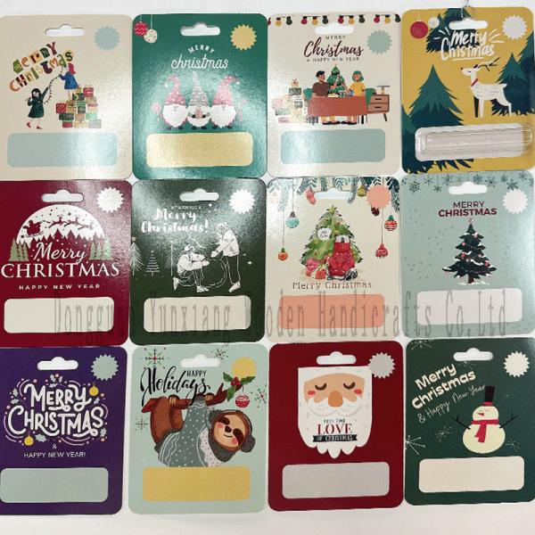 Assorted Christmas Party Cash Holder Gift, Funny Money Cards Wooden Money Card