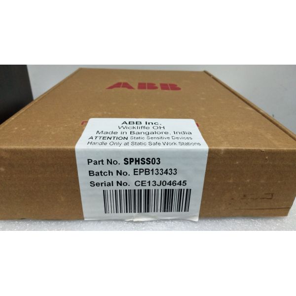 ABB SPHSS03 Symphony Plus Hydraulic Servo Module with 24 VDC Input for High Precision Control in Industrial Automation