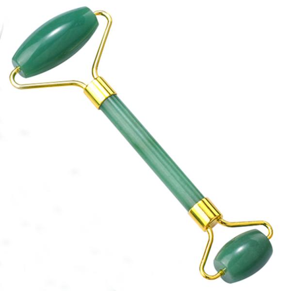 Face Massage Noise-Free Aventurine Green Jade Roller with OEM Package and