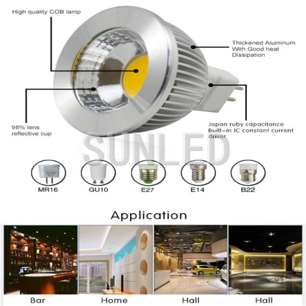 82*65mm LED Recessed Downlight 10w IP44 110-120lm Aluminum Alloy Lamp Body