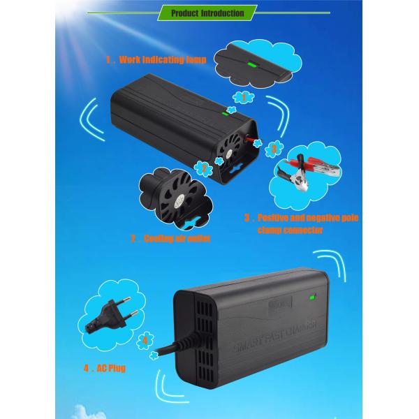 12V 3A Portable 3 Phase Battery Charger PWM Lead Acid Input 180V Versatile