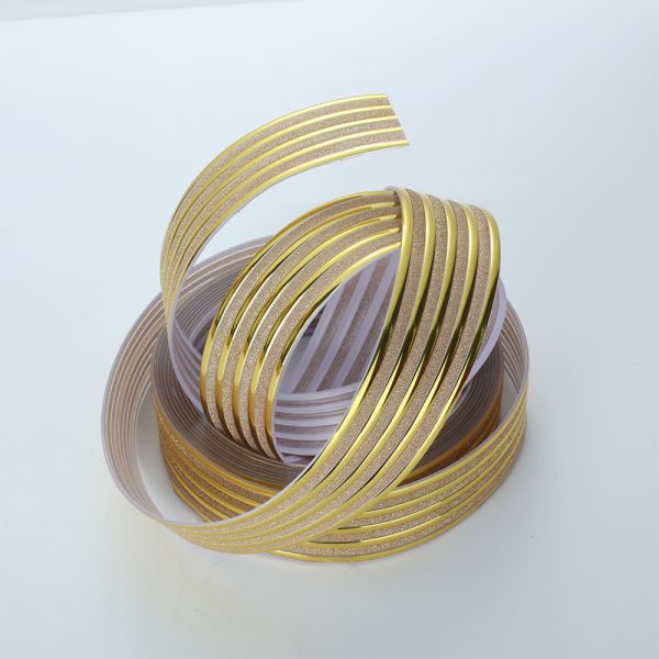 Furniture Use Edge Strip Pvc Decoration Soft Beauty Gold Strip Plastic Edge Trimming Flexible Pvc Edge Banding