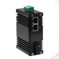 Mini Industrial 1-Port 1000X to 2-Port 10/100/1000X 30W PoE+ Media Converter