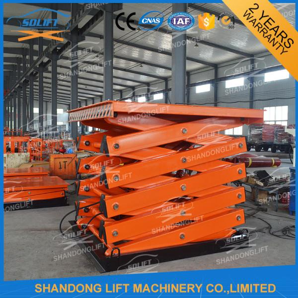 Heavy Duty Stationary Hydraulic Scissor Lift Platform For Warehouse , Packaging System