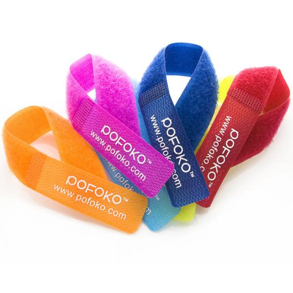 Releaseable 10 * 100mm Self Locking hook and loop velcro Cinch Straps