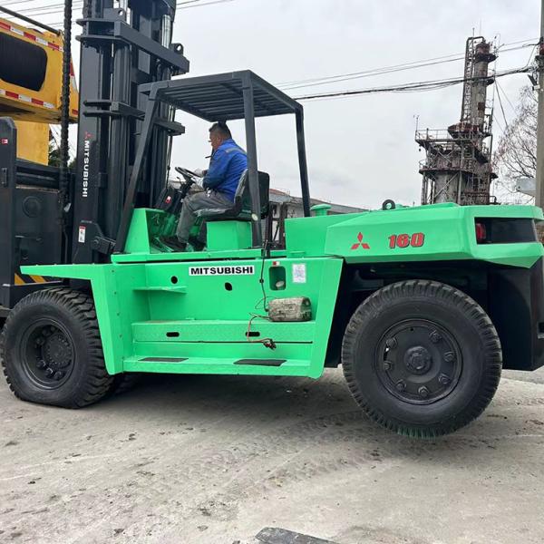 Used FD160 Mitsubishi Forklift Trucks Diesel 16 Ton Forklift With Automatic Pallet Truck