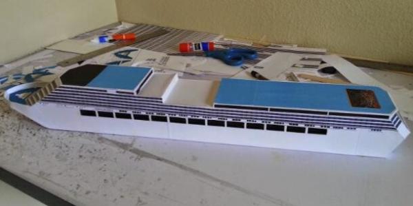 Creative  Plastic Cruise Ship Models , Costa Pacifica Cruise Ship Boat Replica Models