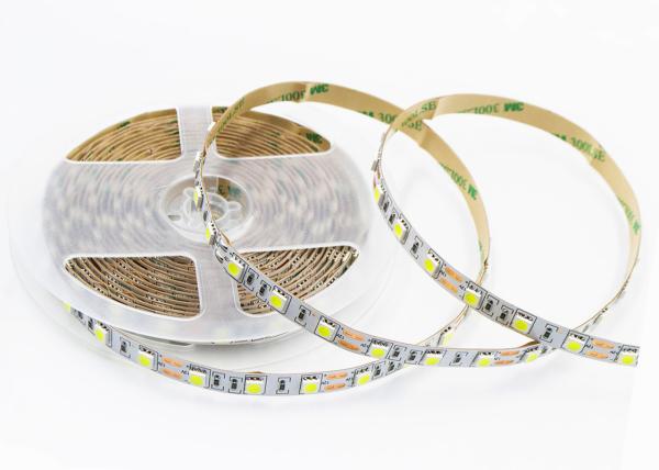 Ribbon Outdoor Cool White Led Strip , Self Adhesive Tape LED Strip Lights 12V 60Led/M