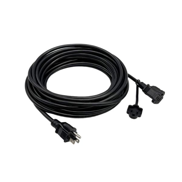 Heavy-Duty 12/3 Outdoor Extension Cord 3ft 49ft (15m) Multi-Socket 15A 125V SJTW Copper PVC US Standard for Industrial Equipment