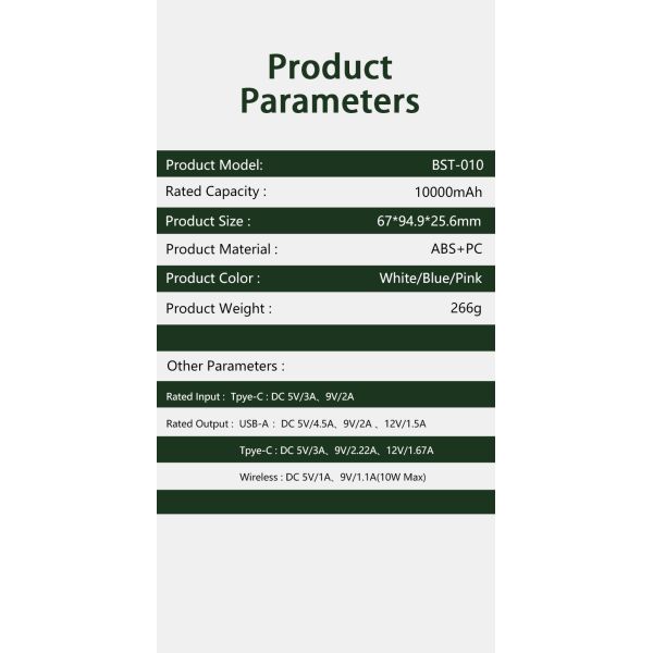 Wholesale Price Magnetic Power Banks 10,000mAh Fast Charging Wireless Charger OEM/ODM