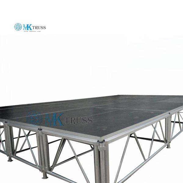 Серебряная алюминиевая сцена для складного концертного оборудования и портативных сидений на свадьбе