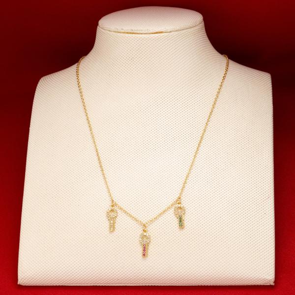 Шкентели 18k циркона шарма OEM стерлинговые серебряные ключевым винтажным покрытые золотом