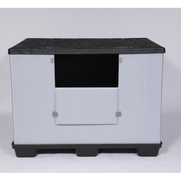 Collapsible Pallet Box for Car Parts Packaging Grey or Blue Colour Options Recyclable