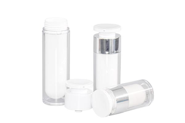 Distribuição eficácia AS garrafas de bomba sem ar 15 ml 30 ml 50 ml processados por galvanização